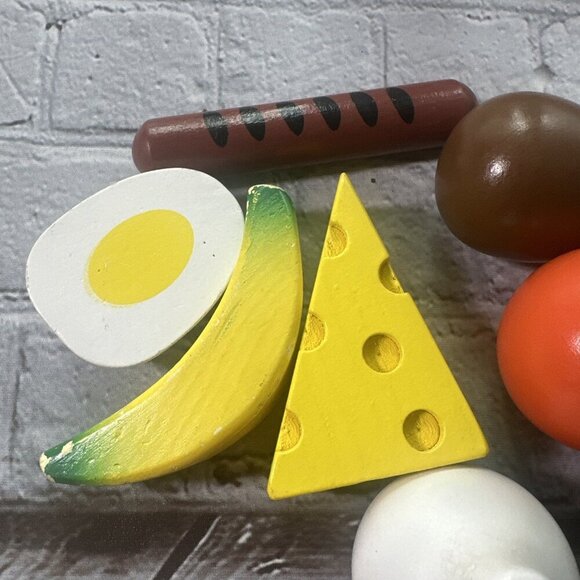Melissa And Doug Play Food Lot Wooden Wood Pretend Play Cooking Educational Toys - Picture 4 of 12